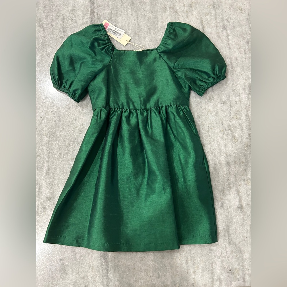 Copper Key Green Puff Sleeve Dress Size 6